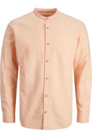 JACK & JONES Heren, Overhemden, Oranje, Maat: 2XL Katoen