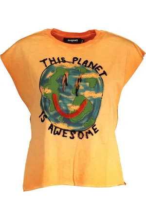 Desigual Dames, Tops, Oranje, Maat: XL Katoen