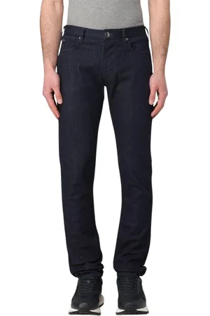Emporio Armani Heren, Jeans, Blauw, Maat: W40 Katoen