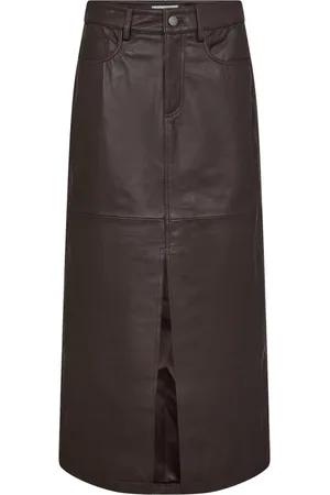 Co`Couture Dames, Rokken, Bruin, Maat: L Leer