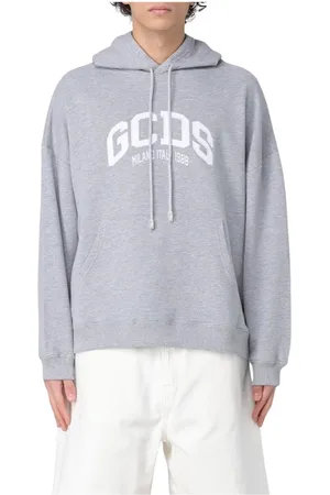GCDS Heren, Sweatshirts & Hoodies, Grijs, Maat: L Katoen