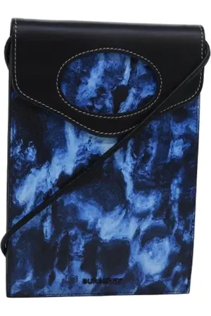 Burberry Dames, Pre-owned, Blauw, Maat: ONE Size Leer