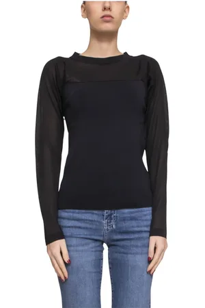 LIVIANA CONTI Dames, Tops, Zwart, Maat: L
