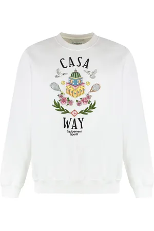 Casablanca Heren, Sweatshirts & Hoodies, Wit, Maat: M Katoen