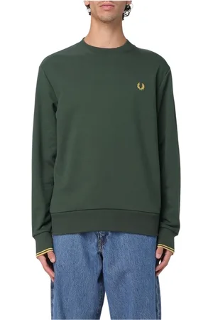 Fred Perry Heren, Sweatshirts & Hoodies, Groen, Maat: XL