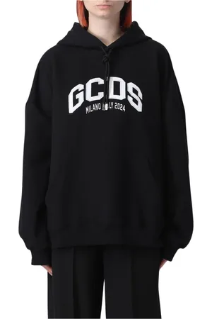 GCDS Dames, Sweatshirts & Hoodies, Zwart, Maat: L Katoen