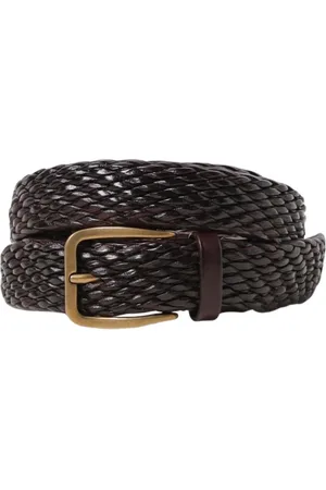 Brunello Cucinelli Heren, Accessoires, Bruin, Maat: 100 CM Leer