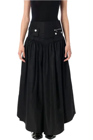 Ganni Dames, Rokken, Zwart, Maat: S Nylon