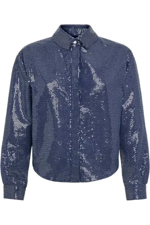 MVP Wardrobe Dames, Blouses & Shirts, Paars, Maat: M Denim