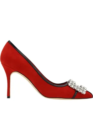 Manolo Blahnik Dames, Schoenen, Rood, Maat: 36 1/2 EU Suède