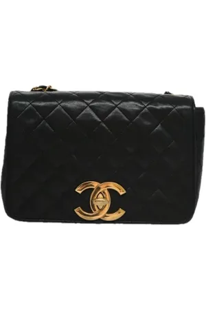 CHANEL Dames, Pre-owned, Zwart, Maat: ONE Size Leer