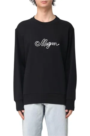 Msgm Heren, Sweatshirts & Hoodies, Zwart, Maat: XL Katoen