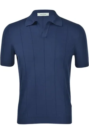Gran Sasso Heren, Tops, Blauw, Maat: M Katoen
