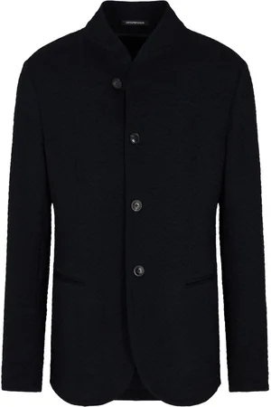 Emporio Armani Heren, Jassen, Blauw, Maat: M Wol