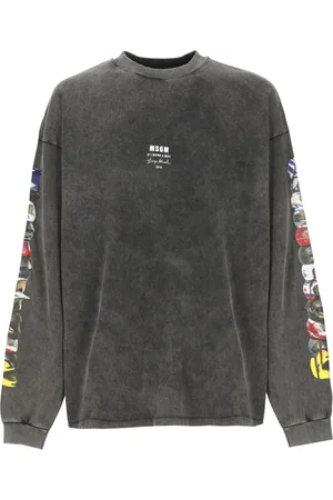 Msgm Heren, Sweatshirts & Hoodies, Grijs, Maat: M Katoen