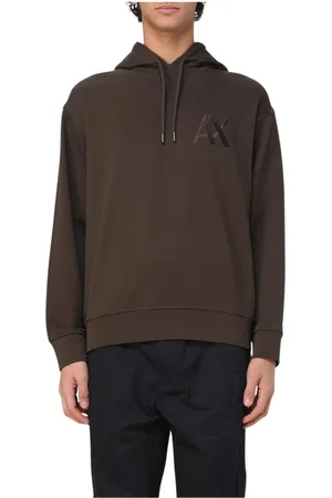 Armani Exchange Heren, Sweatshirts & Hoodies, Bruin, Maat: S Katoen