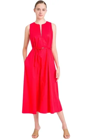 Twin-Set Dames, Jurken, Rood, Maat: M Katoen