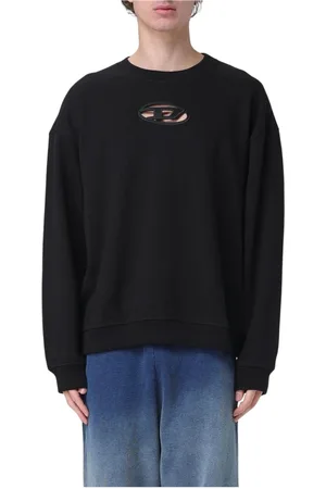 Diesel Heren, Sweatshirts & Hoodies, Zwart, Maat: L Katoen