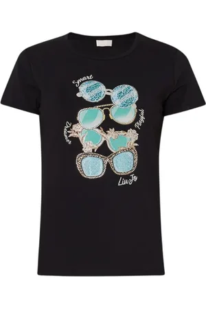 Liu Jo Dames, Tops, Zwart, Maat: XS Katoen