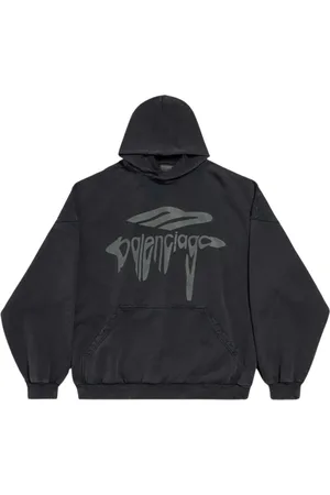 Balenciaga Heren, Sweatshirts & Hoodies, Zwart, Maat: M Katoen
