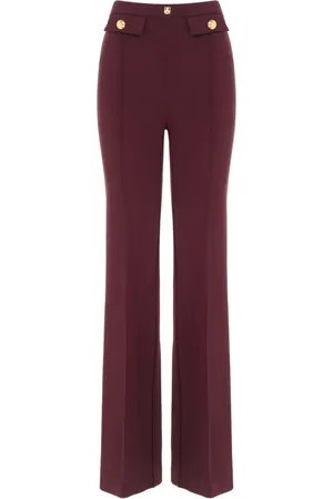 Elisabetta Franchi Dames, Broeken, Rood, Maat: L Poliester