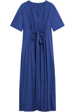 Max Mara Dames, Jurken, Blauw, Maat: M Katoen
