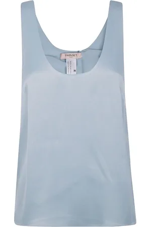Twin-Set Dames, Tops, Blauw, Maat: M