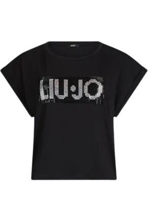 Liu Jo Dames, Tops, Zwart, Maat: L Katoen