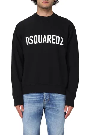 Dsquared2 Heren, Sweatshirts & Hoodies, Zwart, Maat: L Katoen