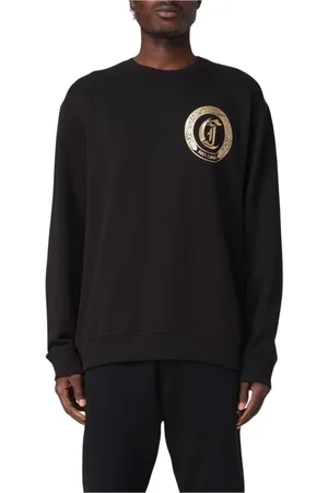 Roberto Cavalli Heren, Sweatshirts & Hoodies, Zwart, Maat: S Katoen