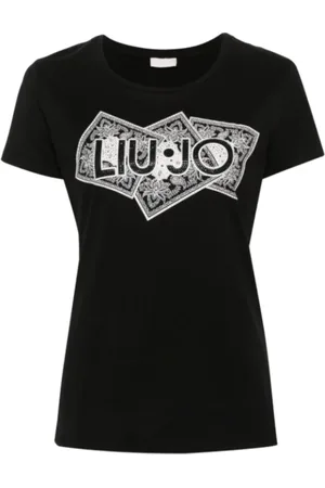Liu Jo Dames, Tops, Zwart, Maat: S Katoen