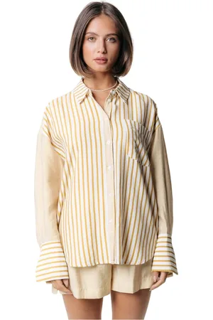 Colourful rebel Dames, Blouses & Shirts, Geel, Maat: S Viscose