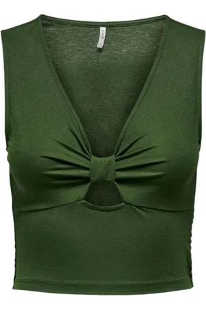 ONLY Dames, Tops, Groen, Maat: M Viscose