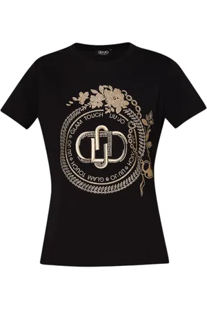 Liu Jo Dames, Tops, Zwart, Maat: XS Katoen
