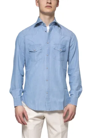 ELEVENTY Heren, Overhemden, Blauw, Maat: M