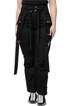 Dolce & Gabbana Dames, Broeken, Zwart, Maat: XS Katoen