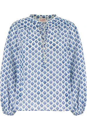 MC2 SAINT BARTH Dames, Blouses & Shirts, Blauw, Maat: L Katoen