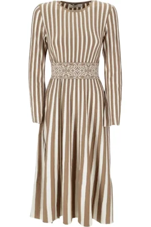 AKEP Dames, Jurken, Bruin, Maat: XS Viscose