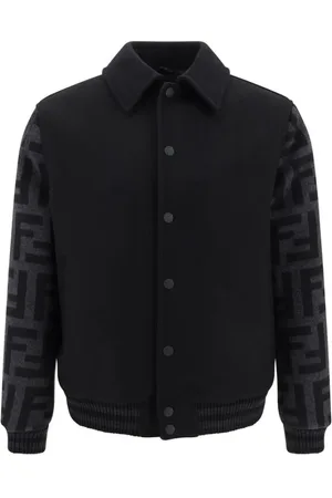 Fendi Heren, Jassen, Zwart, Maat: M Wol