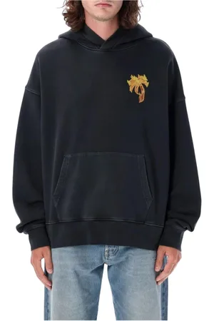 Palm Angels Heren, Sweatshirts & Hoodies, Zwart, Maat: L Katoen