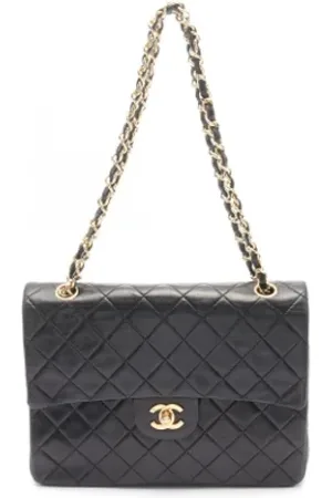 CHANEL Dames, Pre-owned, Zwart, Maat: ONE Size Leer