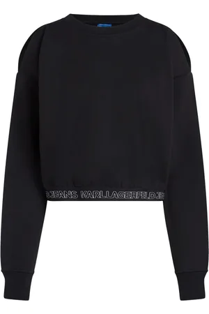 Karl Lagerfeld Dames, Sweatshirts & Hoodies, Zwart, Maat: S Katoen