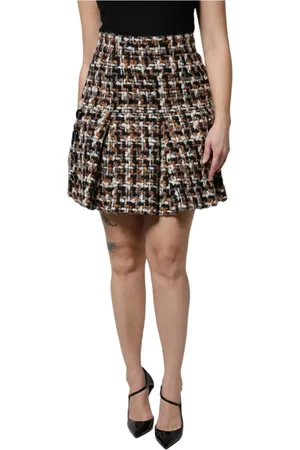 Dolce & Gabbana Dames, Rokken, Veelkleurig, Maat: 3XS Tweed