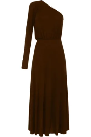 Elisabetta Franchi Dames, Jurken, Bruin, Maat: M Viscose