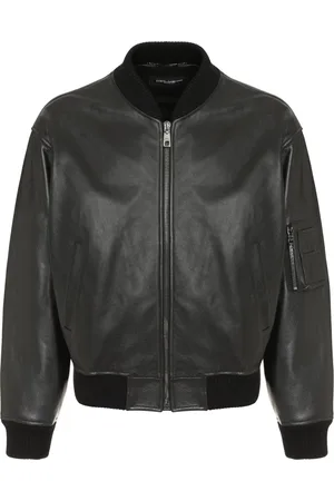 Dolce & Gabbana Heren, Jassen, Zwart, Maat: XL Leer
