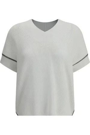 Brunello Cucinelli Dames, Tops, Wit, Maat: S Katoen