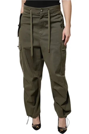 Dolce & Gabbana Dames, Broeken, Groen, Maat: XS Katoen