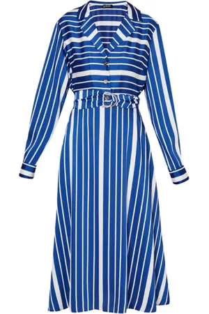 Liu Jo Dames, Jurken, Blauw, Maat: 2XS Poliester