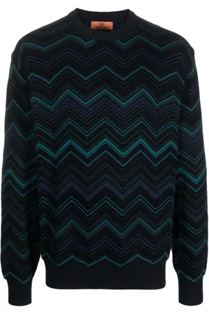 Missoni Heren, Truien, Blauw, Maat: XL Katoen