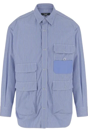 Comme des Garçons Heren, Overhemden, Blauw, Maat: M